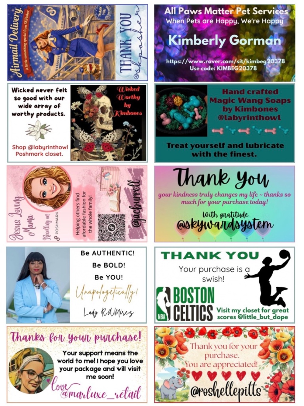Customized Thank You Cards (20), Handmade - Picture 11 of 13